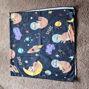 Cute kids space sloth beach towel blanket